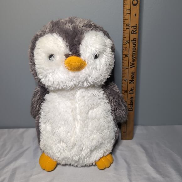Aurora Destination Nation Penguin Baby Plush Stuffed Animal Grey White Soft - Picture 8 of 12
